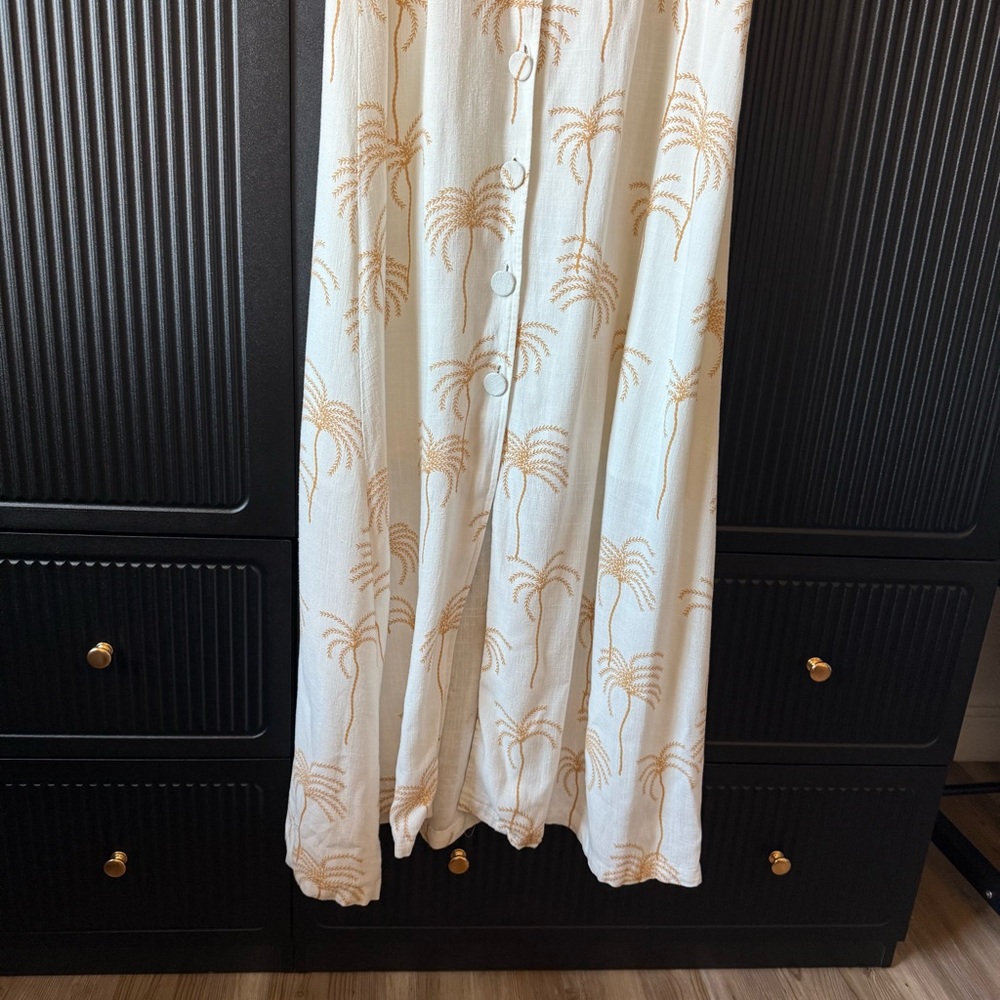 Petal & Pup White and Orange Palm Print Maxi Dress - Picture 6 of 12